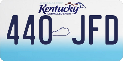 KY license plate 440JFD