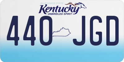 KY license plate 440JGD