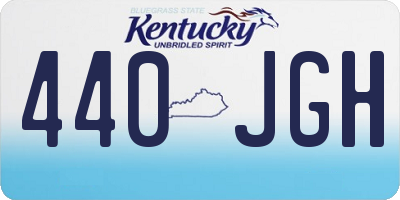 KY license plate 440JGH