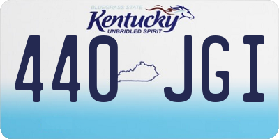 KY license plate 440JGI