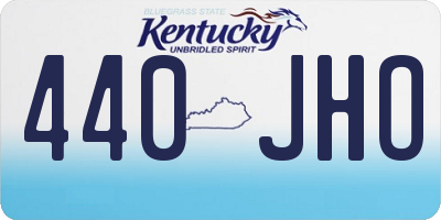 KY license plate 440JHO