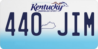 KY license plate 440JIM