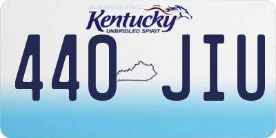 KY license plate 440JIU