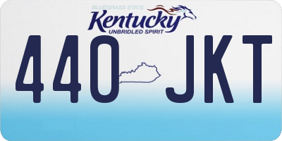 KY license plate 440JKT