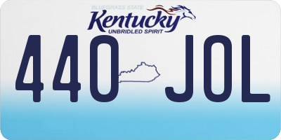 KY license plate 440JOL