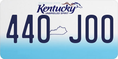 KY license plate 440JOO