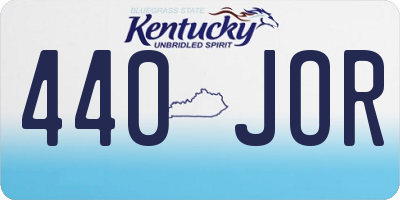 KY license plate 440JOR