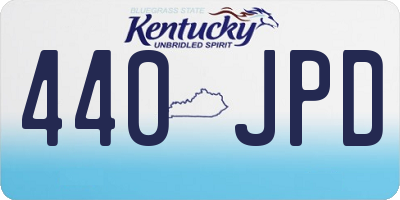 KY license plate 440JPD