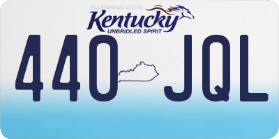 KY license plate 440JQL