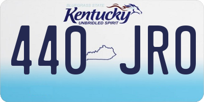 KY license plate 440JRO
