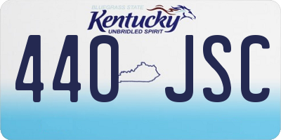 KY license plate 440JSC