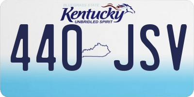 KY license plate 440JSV