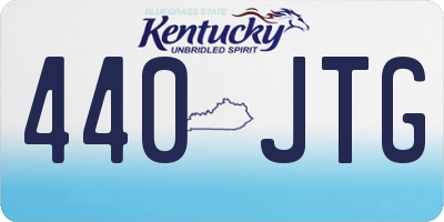 KY license plate 440JTG