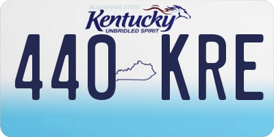 KY license plate 440KRE