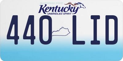 KY license plate 440LID