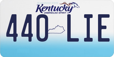 KY license plate 440LIE