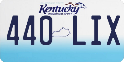 KY license plate 440LIX