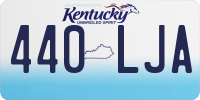 KY license plate 440LJA