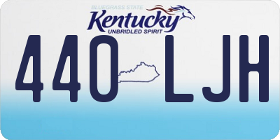 KY license plate 440LJH