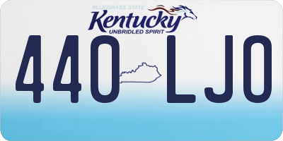 KY license plate 440LJO