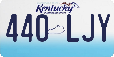 KY license plate 440LJY