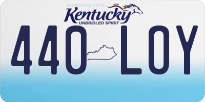 KY license plate 440LOY