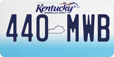 KY license plate 440MWB