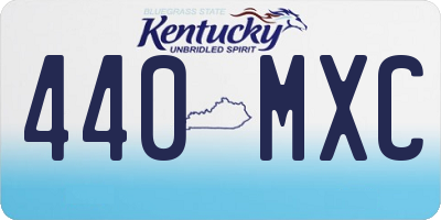 KY license plate 440MXC