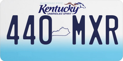KY license plate 440MXR