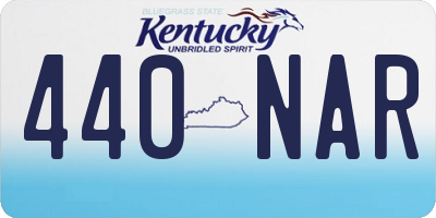 KY license plate 440NAR