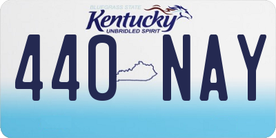 KY license plate 440NAY