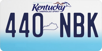 KY license plate 440NBK
