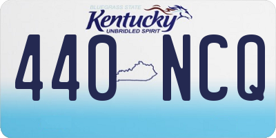 KY license plate 440NCQ