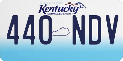 KY license plate 440NDV