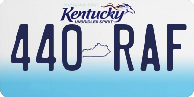KY license plate 440RAF