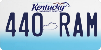 KY license plate 440RAM