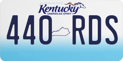 KY license plate 440RDS