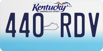 KY license plate 440RDV