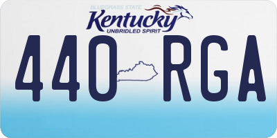 KY license plate 440RGA