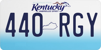KY license plate 440RGY