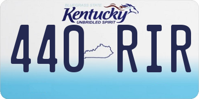 KY license plate 440RIR
