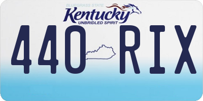 KY license plate 440RIX