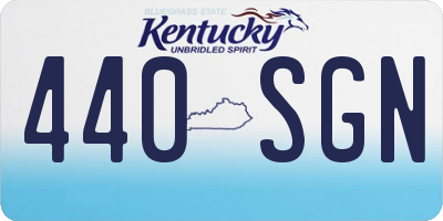 KY license plate 440SGN