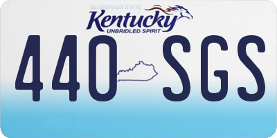 KY license plate 440SGS