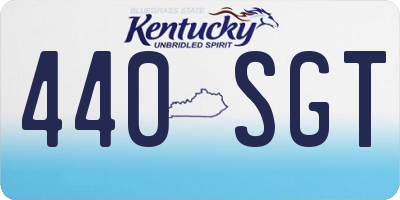 KY license plate 440SGT
