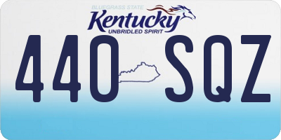 KY license plate 440SQZ