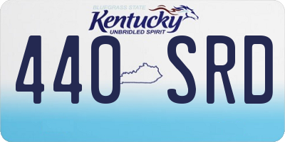 KY license plate 440SRD