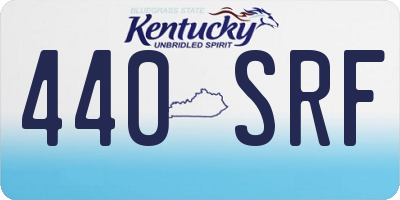 KY license plate 440SRF