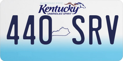 KY license plate 440SRV