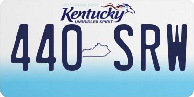 KY license plate 440SRW